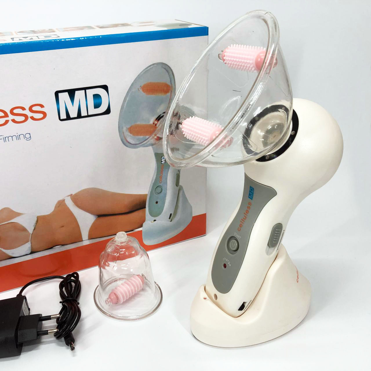 Вакуумний антицелюлітний масажер Celluless MD NEW вакуумно-роликовий ефективний масажер Целюлес