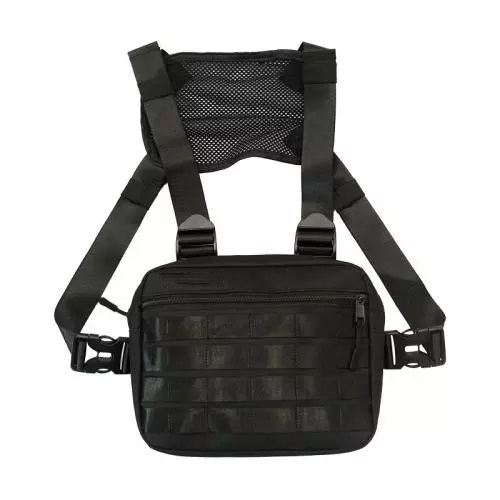 Тактична нагрудна сумка з Cordura 1000D, розгрузка чоловіча, чорна