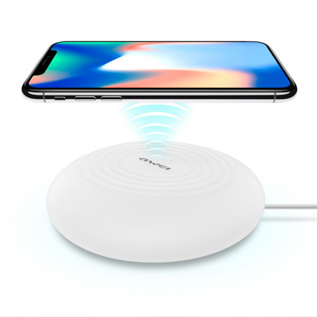 Бездротова зарядка з підсвічуванням 7 кольорів 10 Вт 7 COLOR Awei W7 + WIRELESS CHARGE