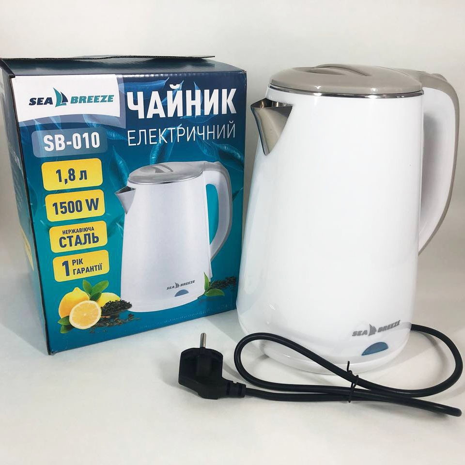 Електрочайник SeaBreeze SB-010 1,8 л дисковий, електронний