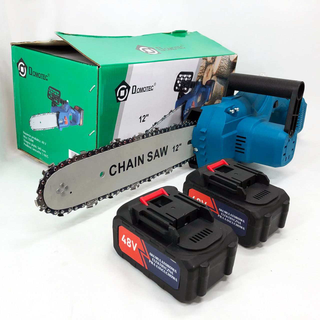 Акумуляторна ланцюгова пила Chain Saw 12'' (30 см) DOMOTEC – ланцюгова пила на акумуляторах для дому