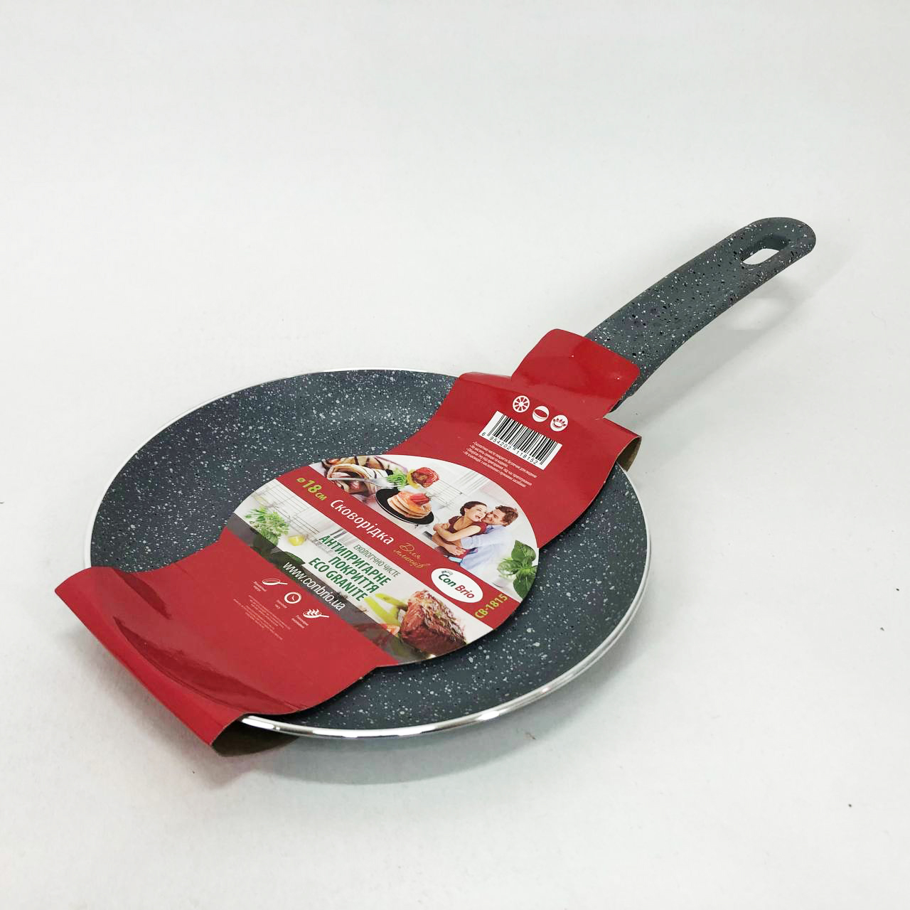 Сковорода для млинців Con Brio CB-1815 18 см, зручна на кухню, антипригарна