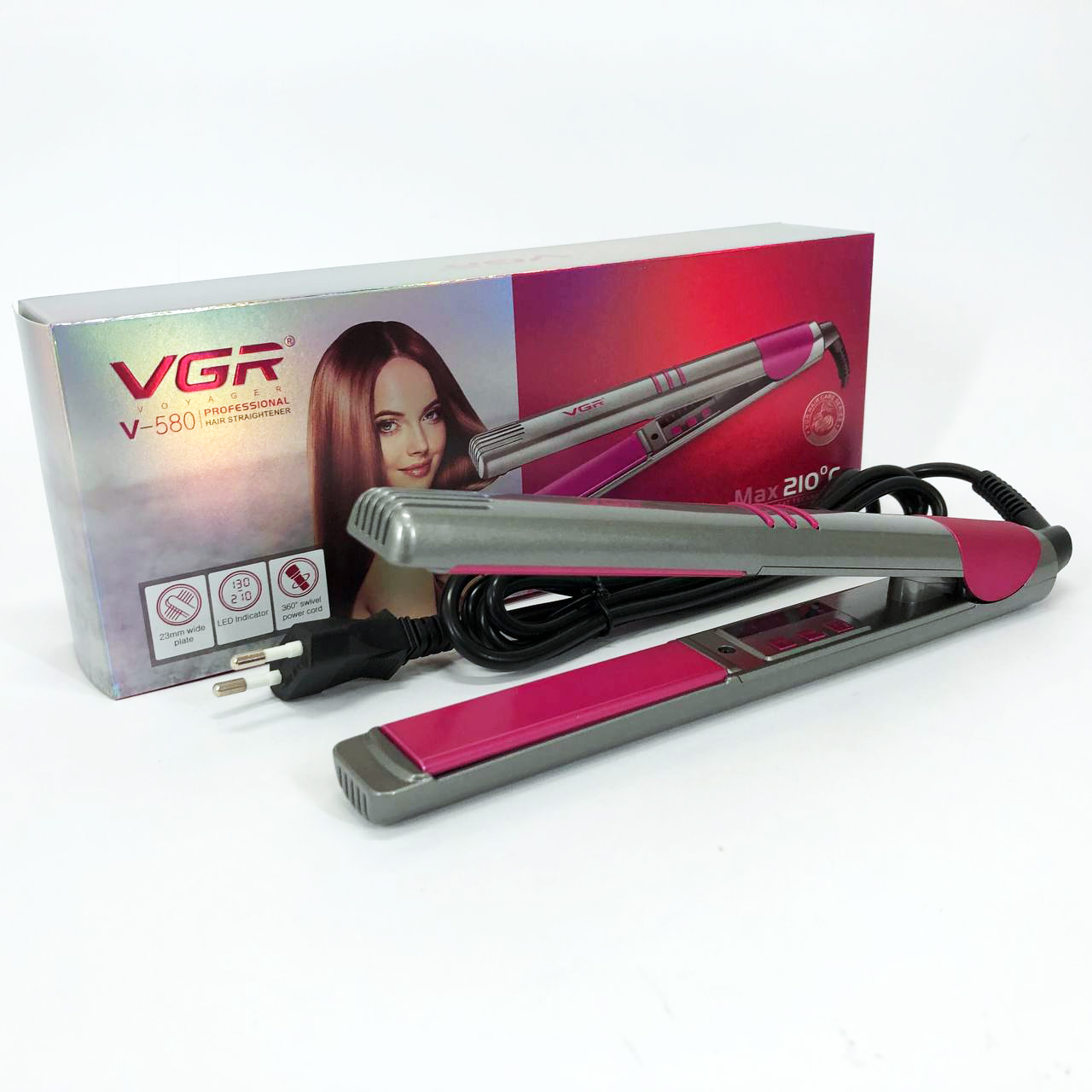 Праска‑випрямляч для волосся VGR V-580, гофре плойка, маленька плойка