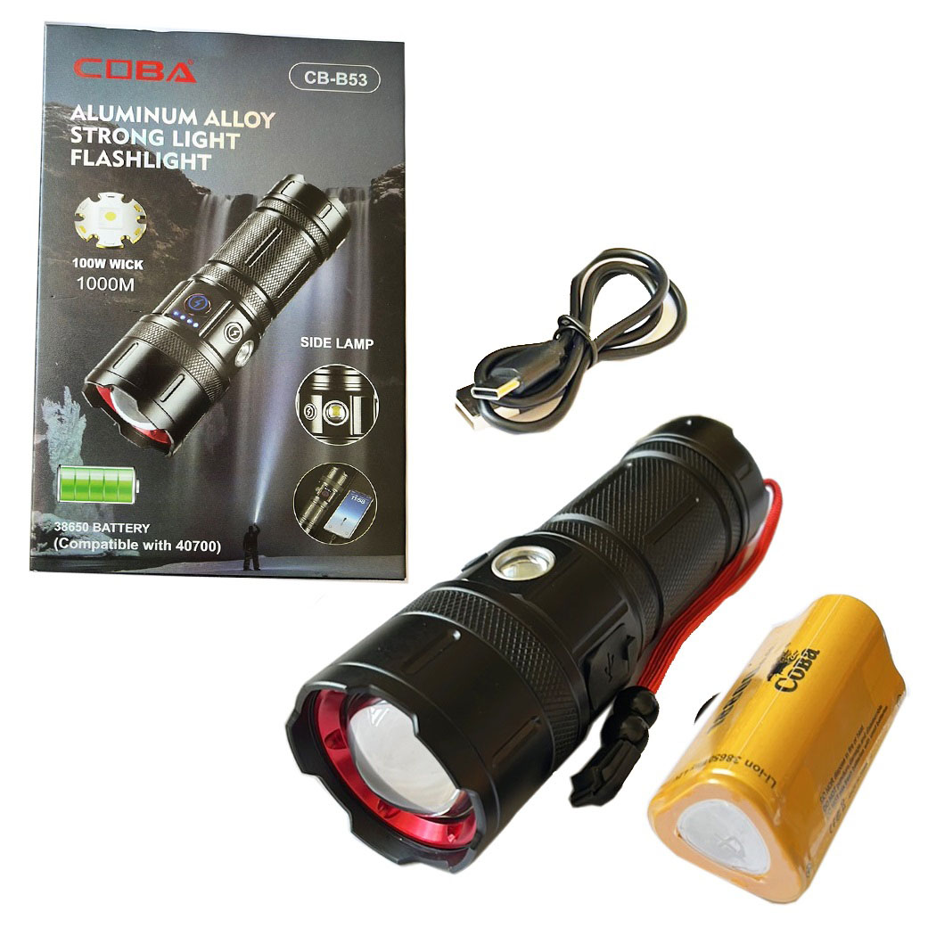 Ліхтар CB-B53-TG, 3х18650, power bank, індикація заряду, надпотужний світлодіодний ліхтарик для туриста
