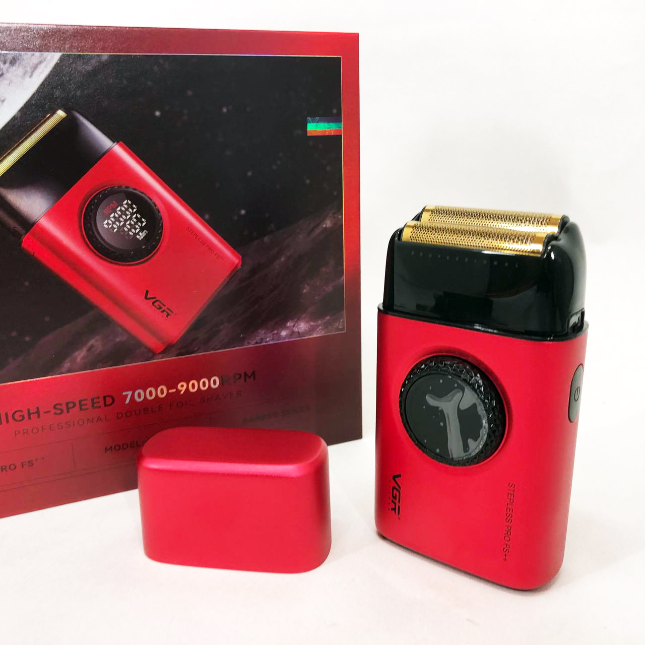 Електробритва VGR V-377 RED, електрична акумуляторна бритва для гоління, чоловічий шейвер