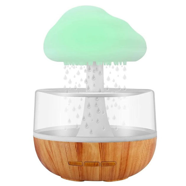 Нічник‑зволожувач з ефектом дощу Cloud Rain Humidifier, ароматичний дифузор зволожувач повітря для дому