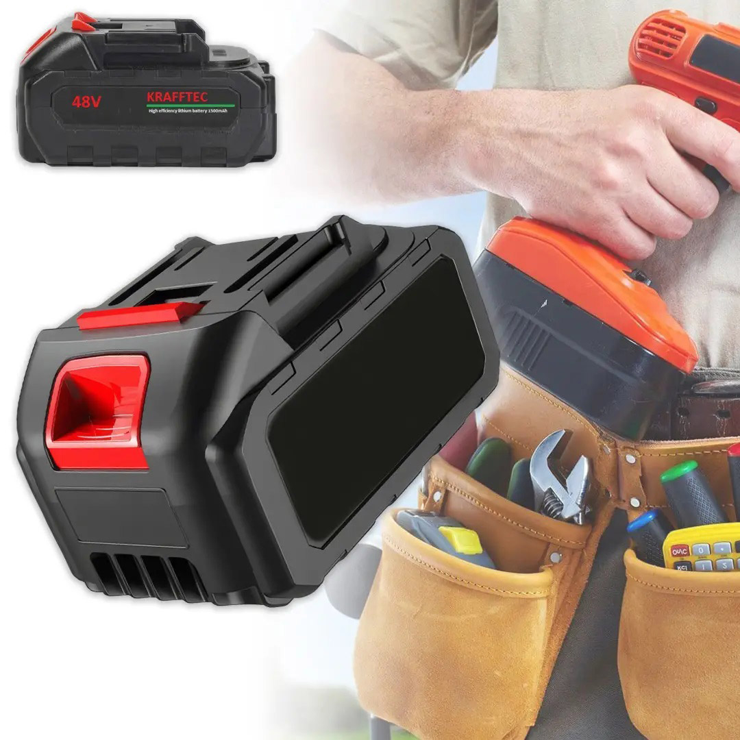 Літій‑іонний акумулятор KRAFFTEC 48 V 1500 mAh для електроінструментів, акумулятор для шуруповерта