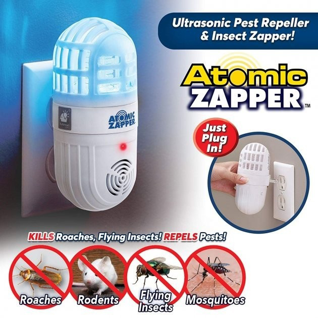 Ультразвуковий відлякувач шкідників і комах, що літають — Atomic Zapper