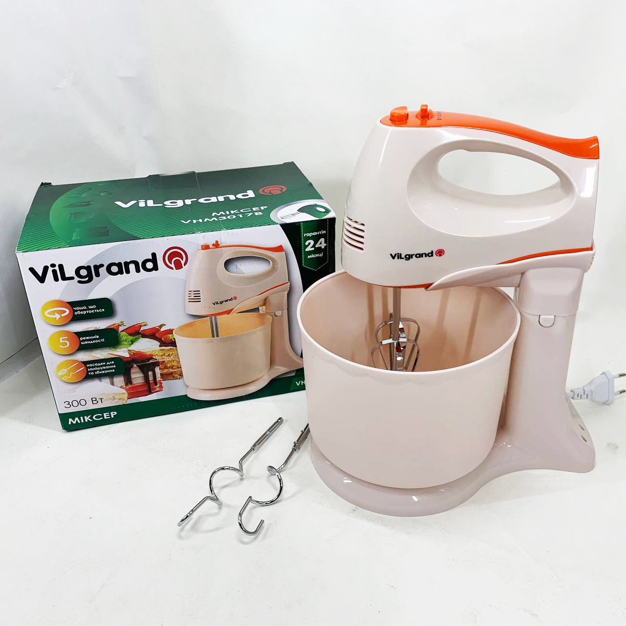Міксер ViLgrand VHM3017B. Колір: бежевий