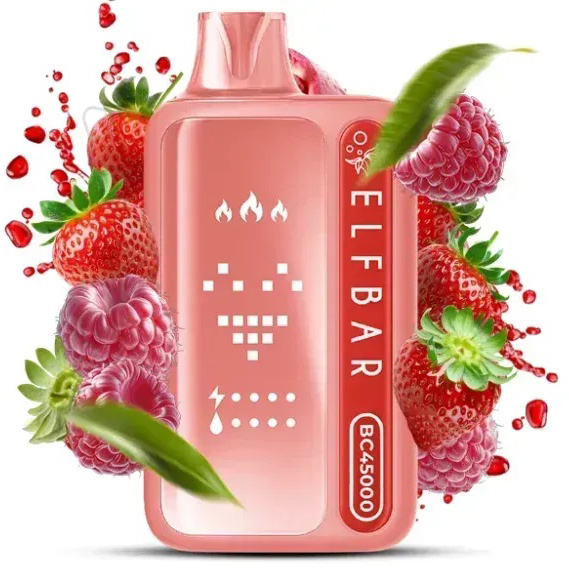 Elf Bar BC45000 Червона малина, полуниця (Red Raspberry Strawberry)