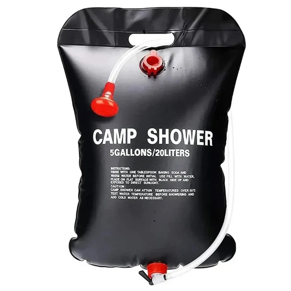 Походний туристичний душ 20 л 50 °C CAMP SHOWER 41×60 см, кемпінговий душ з шнуром і гачком для підвісу