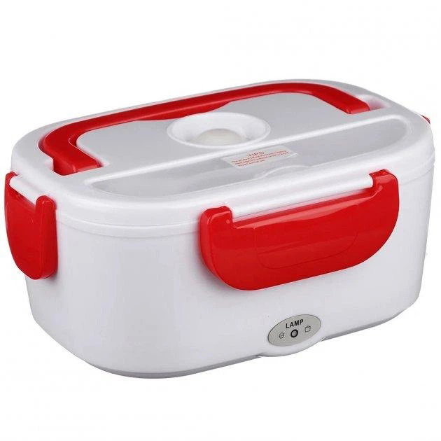 Ланч-бокс електричний з підігрівом Lunch Heater 220V Pro, контейнер для їжі з відсіками червоний