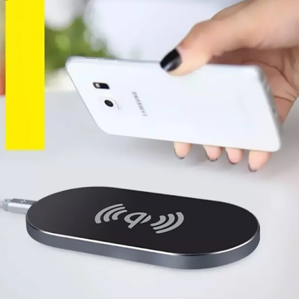 Бездротовий зарядний пристрій Awei W2, бездротове заряджання USB для iPhone, для Android. Колір: чорний