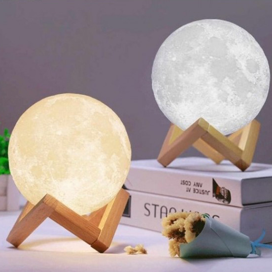 Нічник «Світиться Місяць» Moon Lamp 13 см, нічник для дитини, нічник для гарного сну дитини