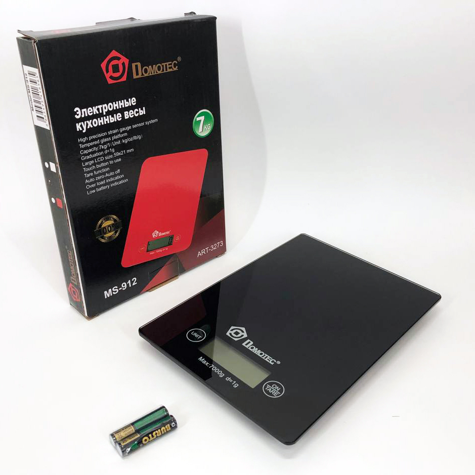 Кухонні електронні ваги DOMOTEC MS-912, чорні