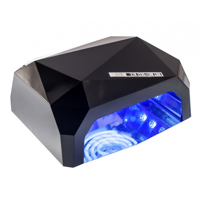 Сушарка для нігтів, лампа для гель лаку UV LAMP CCF+LED, лампа для манікюру та педикюру. Колір: чорний