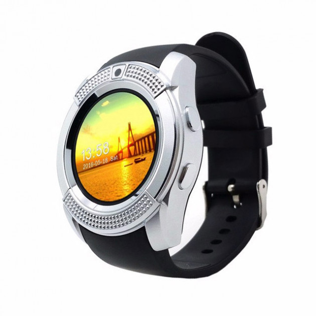 Розумний смарт-годинник Smart Watch V8. Колір: срібло