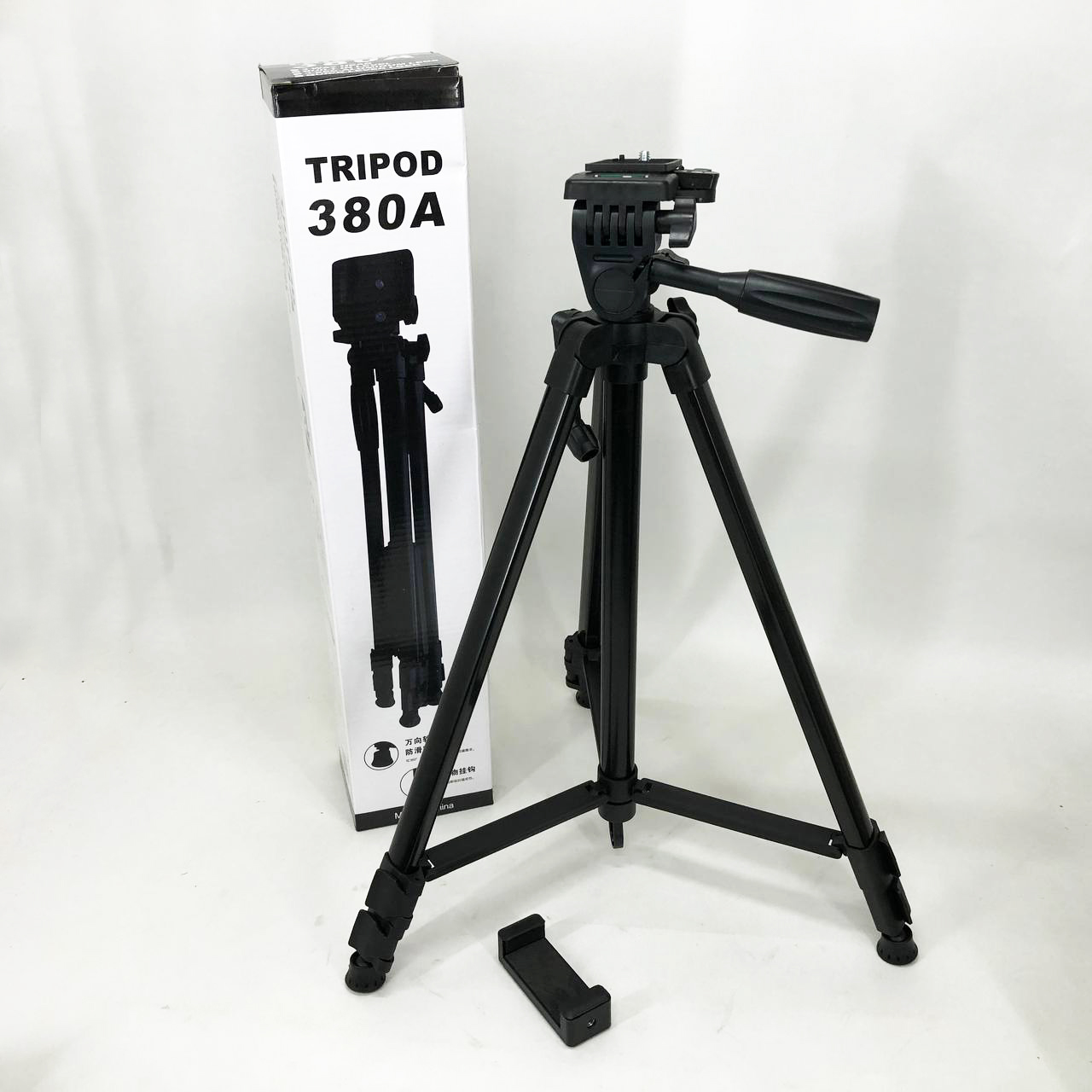 Штатив для камери, телефону, трипод, тринога TriPod 380A 0.50-1.35 м, штатив розкладний для фото