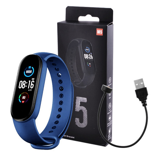 Фітнес‑браслет Smart Watch M5 Band Classic Black смарт‑годинник‑тре́кер. Колір синій