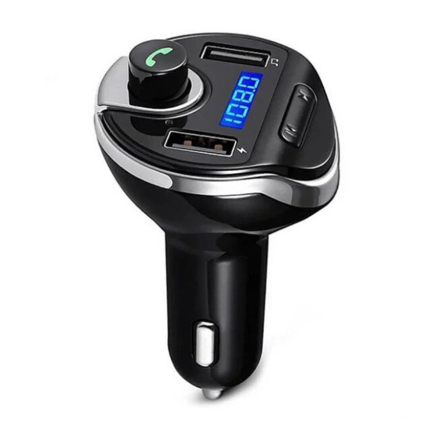 Трансмітер для авто FM MOD‑T20, USB, MicroSD. Колір чорний