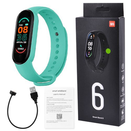 Фітнес-браслет FitPro Smart Band M6 (смарт‑годинник, пульсоксиметр, пульс). Колір зелений