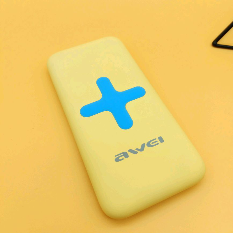 Power Bank AWEI P98K (Бездротова зарядка) 7000 мА·год. Колір: жовтий