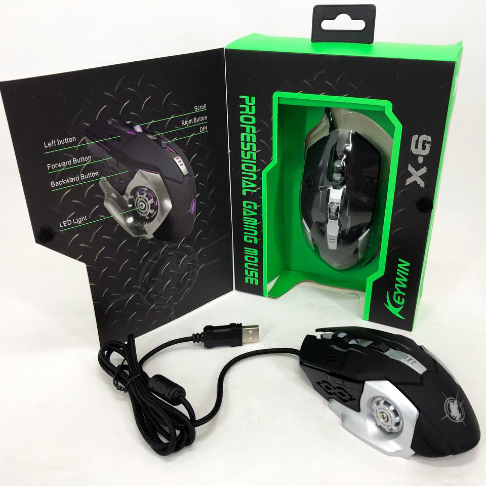 Ігрова мишка з підсвічуванням Gaming Mouse X6 / мишка для ноутбука / дротова комп'ютерна миша