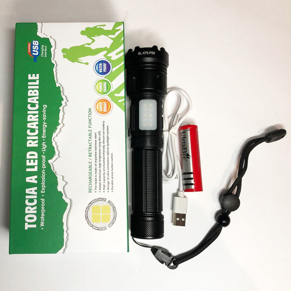 Тактичний ліхтарик Police BL‑X75‑P50+10SMD