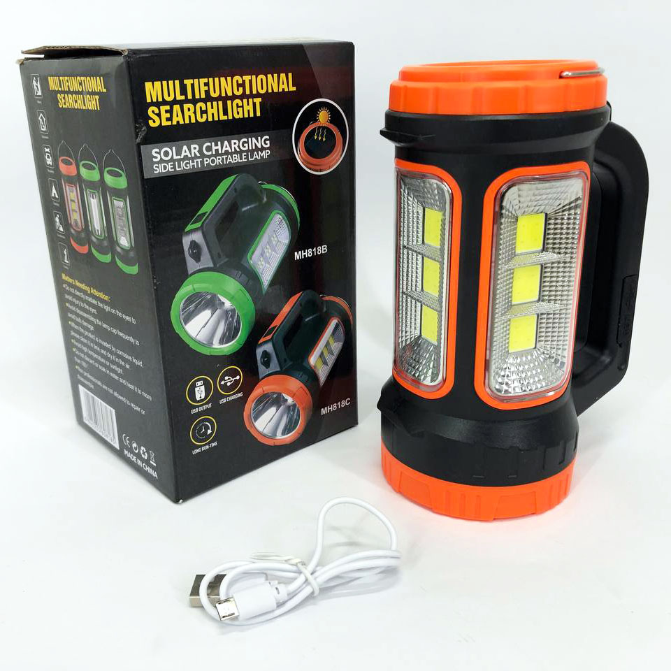 Кемпінговий ліхтар XBL 818C-3W+COB, ліхтар‑світильник акумуляторний кемпінговий. Колір: помаранчевий