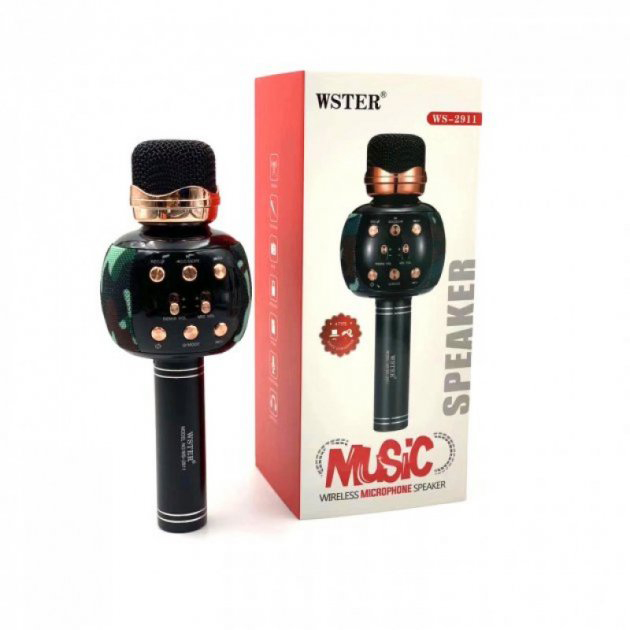 Бездротовий мікрофон караоке Bluetooth WSTER WS-2911, колір камуфляж